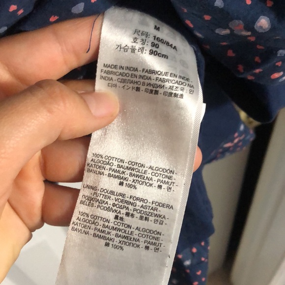 Vintage Levi’s 100% Cotton Button Front Mini Tank Dress in Navy and Pink Petal - Picture 9 of 13